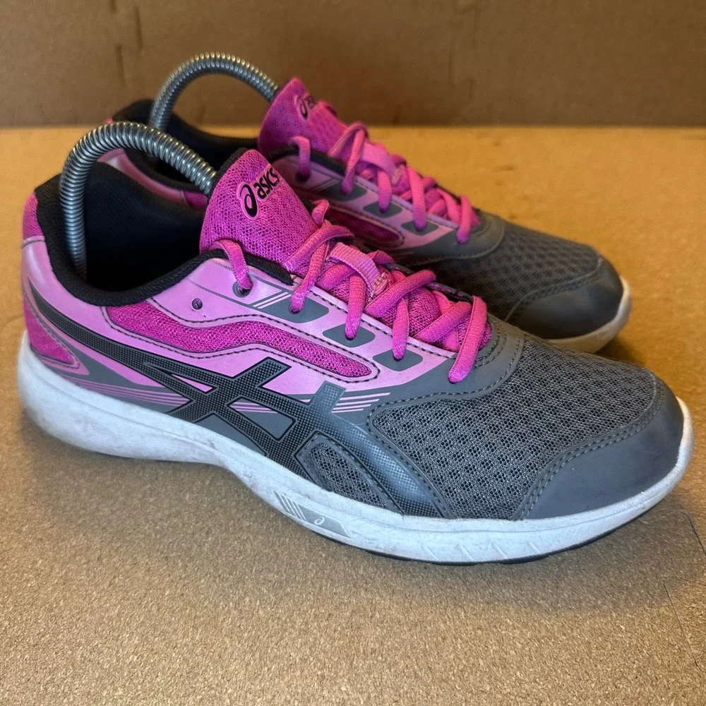 Asics Contend 4 Womens Running‎ Shoes Pink Charcoal Grey T791S Sneakers Size 9